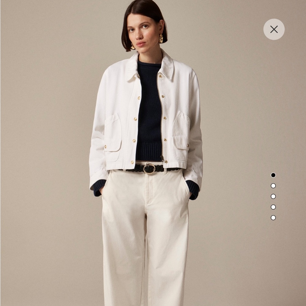 J.Crew short barn jacket in cotton twill